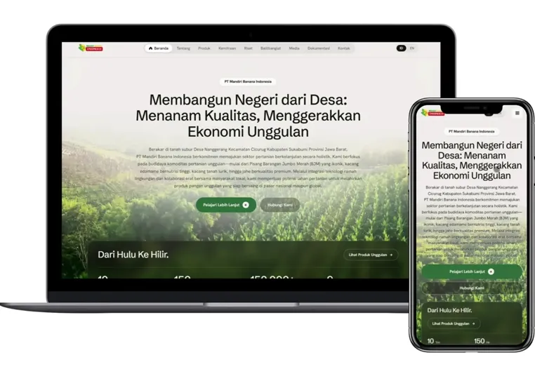 Website Mandiri Banana Indonesia