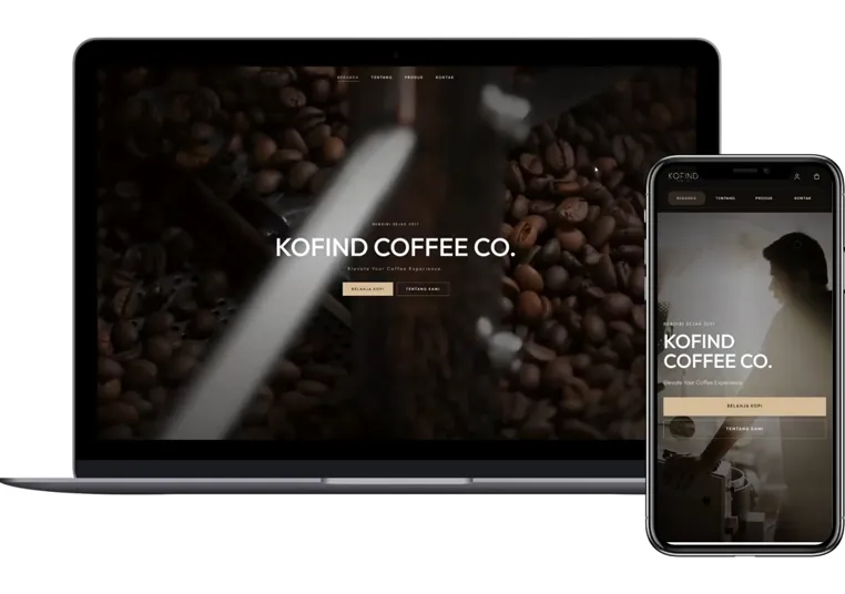 Website Kofind Coffee Co.